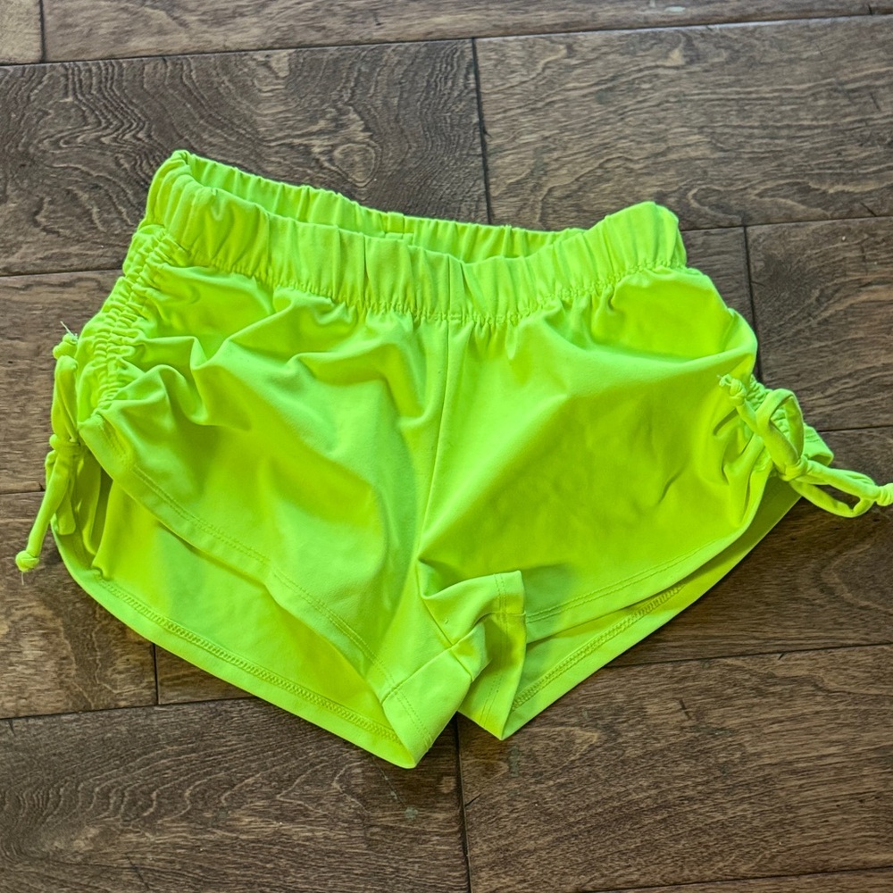 Vibrant Lime Women's Athletic Shorts